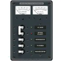 Blue Sea Systems 230vac Panel With Ammeter Transparant