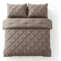 Royal Textile Lazy dekbed zonder overtrek Pintuck - Excl. kussensloop - Taupe - 240x200