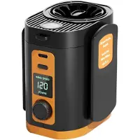 VHV - Tailleventilator met clip 120 standen LED lamp en draagbaar ontwerp voor riem nek bureau wandelen camping sport en outdoor