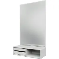 Montana Glance Wandspiegel Met Schap Wit - Wandspiegels Spiegelglas White - GLANCE 01-WHITE