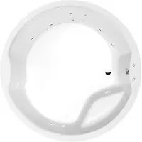 Polysan Royal Round Whirlpoolbad, 172x172x49cm, Active Hydro, chroom
