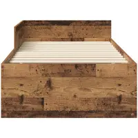vidaXL Bedframe met Hoofdbord Oud hout 80 x 200 cm Bewerkt hout