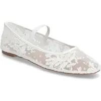 Bianco Ballerina met riempjes 'Lilia' wit
