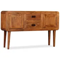 vidaXL Dressoir 120x30x75 cm massief hout met honingafwerking