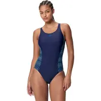 Speedo Placement Medalist Swimsuit Blauw UK 32 Vrouw