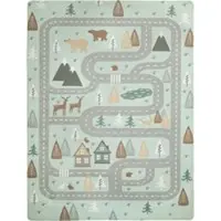 Tapis.fr Kindertapijt wasbaar Chiko turquoise 80x150 cm