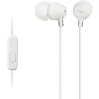 Sony MDR-EX15AP, stereo, 3,5 mm (1/8 inch), omnidirectioneel, in-ear, wit, met kabel