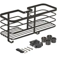 Metaltex doucherek 29x11x15cm matzwart zwart Metaal Douche- en badrekje