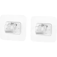 INF Zelfklevende houder voor gordijnroede 2-pack Transparant