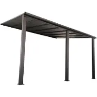 Garden Point Aluminium terrasoverkapping 3 x 5 m Denver antraciet