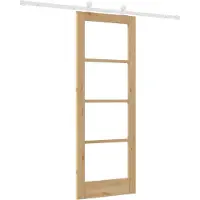 vidaXL Schuifdeur ORKDAL 73,5 x 198,5 cm Massief grenenhout en glas