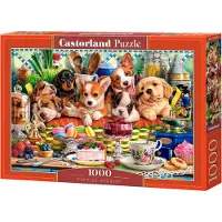 Castorland Puppies Dessert – Puzzel – 1000 stukjes – Satijnen afwerking – Perfecte pasvorm – Europese kwaliteit