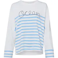 Marc Cain Sweatshirt hemelsblauw / wit