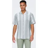 Only & Sons ONLY&SONS - ONSCAIDEN LIFE STRIPE RES LINENBLENDNOOS - Heren - Overhemden