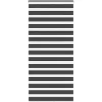 vidaXL Zebra rolgordijn 95x200 cm stofbreedte 90,9 cm zwart