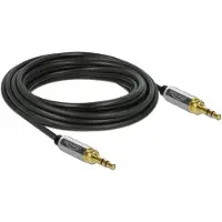 DeLOCK Premium 3,5mm Jack stereo audio kabel met schroefbare 6,35mm Jack adapters / zwart - 5 meter