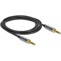 DeLOCK Premium 3,5mm Jack stereo audio kabel met schroefbare 6,35mm Jack adapters / zwart - 2 meter