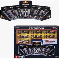 Bburago Pakket van 7 Formule 1 Red Bull 1/43-voertuigen met een display Franstalige Versie