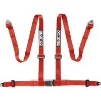Sparco Belt 2 Inch Red 4Pt Bolt-In
