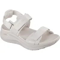 SKECHERS Dames Arch Fit 2.0 sandalen - Off-white Go-Ge (39), Wit, 1 tot 3 cm, Klittenband, Casual 119465