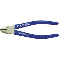 TECWERK Zijkniptang L.160mm kop gepolijst kunststofovertrek max.2mm