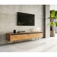 DELIFE Designer-Tv-meubel Stonegrace 200 cm acacia natuur 4 laden