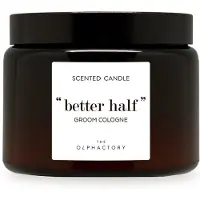 The Olphactory - XL- Geurkaars 360 G -Better half - grooming colgne - 60 branduur in luxe amberkleurige glazen pot