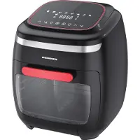 Heinner Heteluchtfriteuse – 2000W – 11L Ovencapaciteit – 4,5L Mand – Ovenfunctie – Touchbediening – 8 Programma’s – Timer 4u – Rotisserie – Zwart/Rood