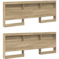 vidaXL Opberghoofdbord Sonoma Eik Bewerkt hout