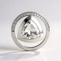 Cavill - Zilveren Hanger met Witte Triljant Topaas 3,4 ct en Zirkonia - 925 Sterling Zilver - Elegante MONOSONO Collection - Tijdloze Sieraden