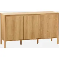Sweeek Dressoir houteffect 3 deuren 140cm Naturel