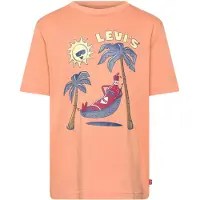 Levi's T-shirt oranje Jongens Katoen Ronde hals Printopdruk - maat 152