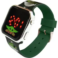 STARWARS Yoda The Mandalorian Star Wars Led Clock Groen