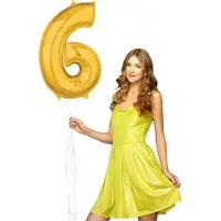 Globos Nordic Cijferballon 6 Folie 66 Cm Goud