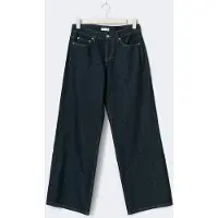 Gina Tricot  - Low wide petite jeans - Low waist jeans - Blauw - 32 - Dames