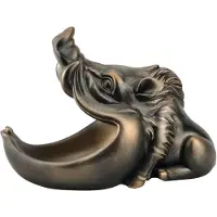 Invicta Decoratief beeldje WARTHOG 30 cm brons met opbergvak - 48017