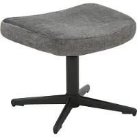 Invicta Kruk VOGUE 45 cm draaibaar fluweelgrijs met zwart metalen frame - 46704