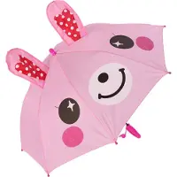 Go Go Gadget - paraplu voor kinderen - roze konijn - inclusief noodfluitje