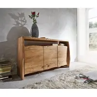 DELIFE Dressoir Live-Edge acacia natuur 145 cm 3 deuren