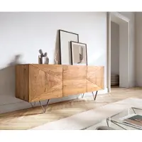 DELIFE Dressoir Wyatt 175 cm acacia natuur 3 deuren