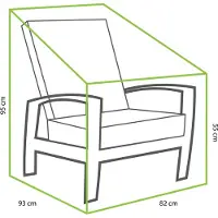 Tierra Outdoor Tuinstoelhoes Valencia Antraciet 82 X 93 X 85 Cm