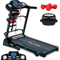 Thunder Loopband - Opvouwbaar - 17 km/u - 3 hellingsniveaus - Met massageapparaat - ICON-D-BLACK