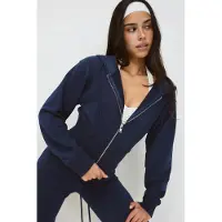 Gina Tricot  - Slim fit zip hoodie - hoodies - Blauw - S - Dames