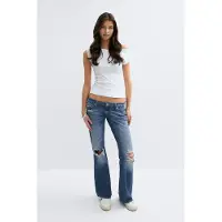 Gina Tricot  - 14+ hip hug loose jeans tall - baggy & loose jeans - Blauw - M - Dames