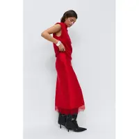 Gina Tricot  - Lace skirt - Kanten rokken - Rood - XS - Dames