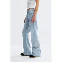 Gina Tricot  - Y for real loose jeans tall - wide jeans voor meisjes 9–14 jaar - Blauw - 146 - Meisje