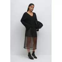 Gina Tricot  - Sheer skirt - Rokken - Zwart - 38 - Dames