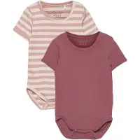 Minymo Bodys k/ä - 2er-Pack - Violett Ice - - 56 - Body K/Ä