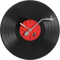 OEM Zwarte wandklokken met een vinyl ontwerp