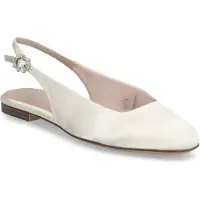 Tamaris Ballerina met riempjes parelwit